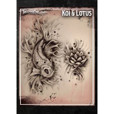 Airbrush Tattoo Pro Stencil Koi Airbrush Tattoo Pro Stencil Koi